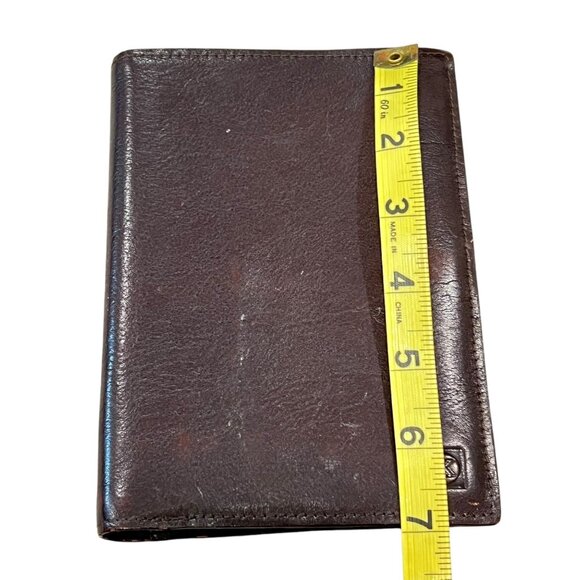 Calvin Klein Brown Leather Billfold Wallet With Snap & Zipper Closures - Picture 8 of 8